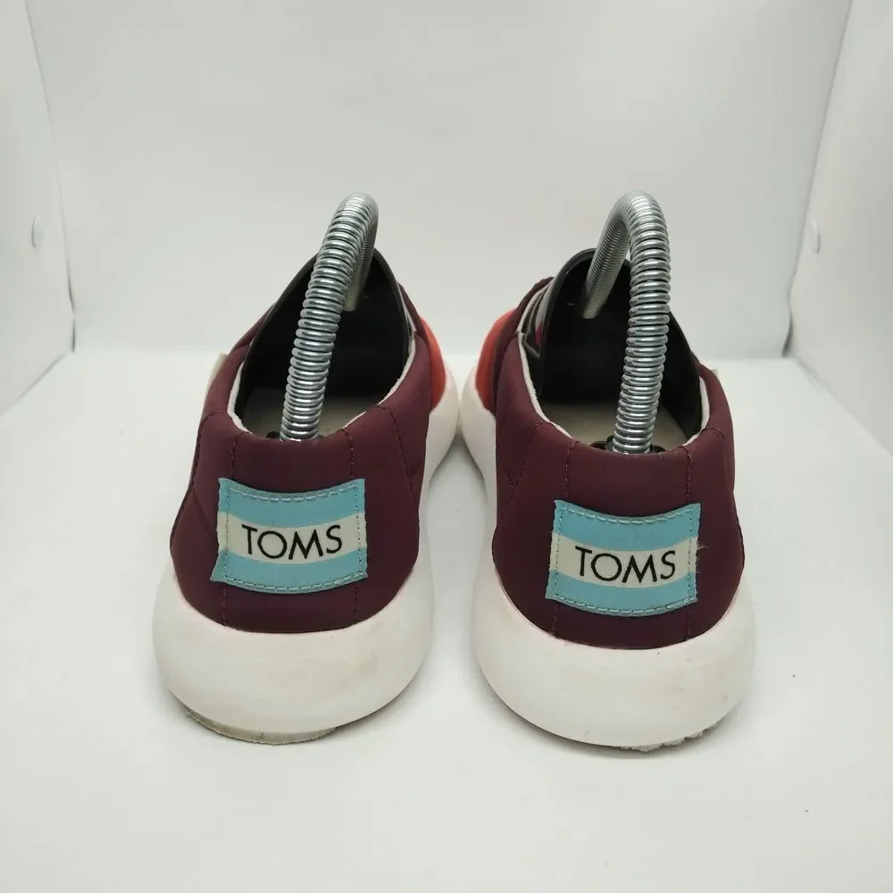 Toms Alpargata Mallow Damen Slip On Shoes‎ Women's Size 7.5 Red Toms Colorful